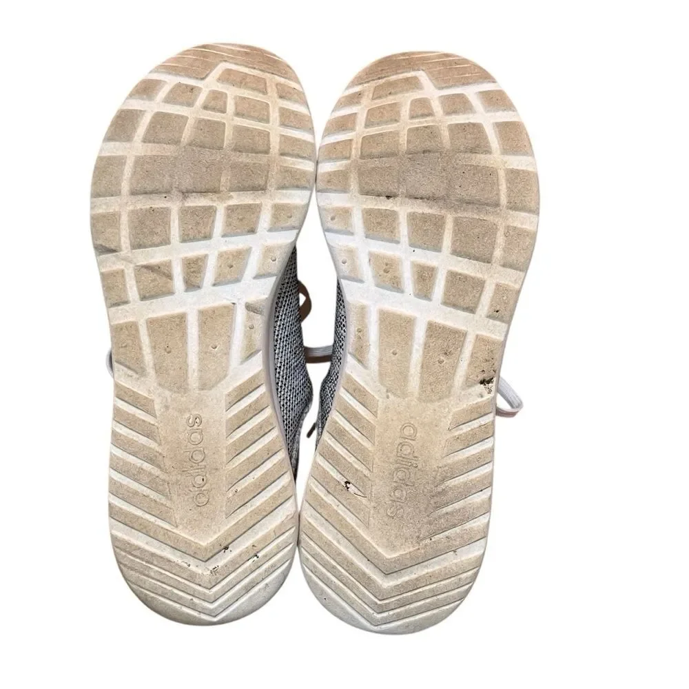 Adidas Gray Mesh Sneakers Cloudfoam Lace Up Light Athletic Shoes Women’s 8